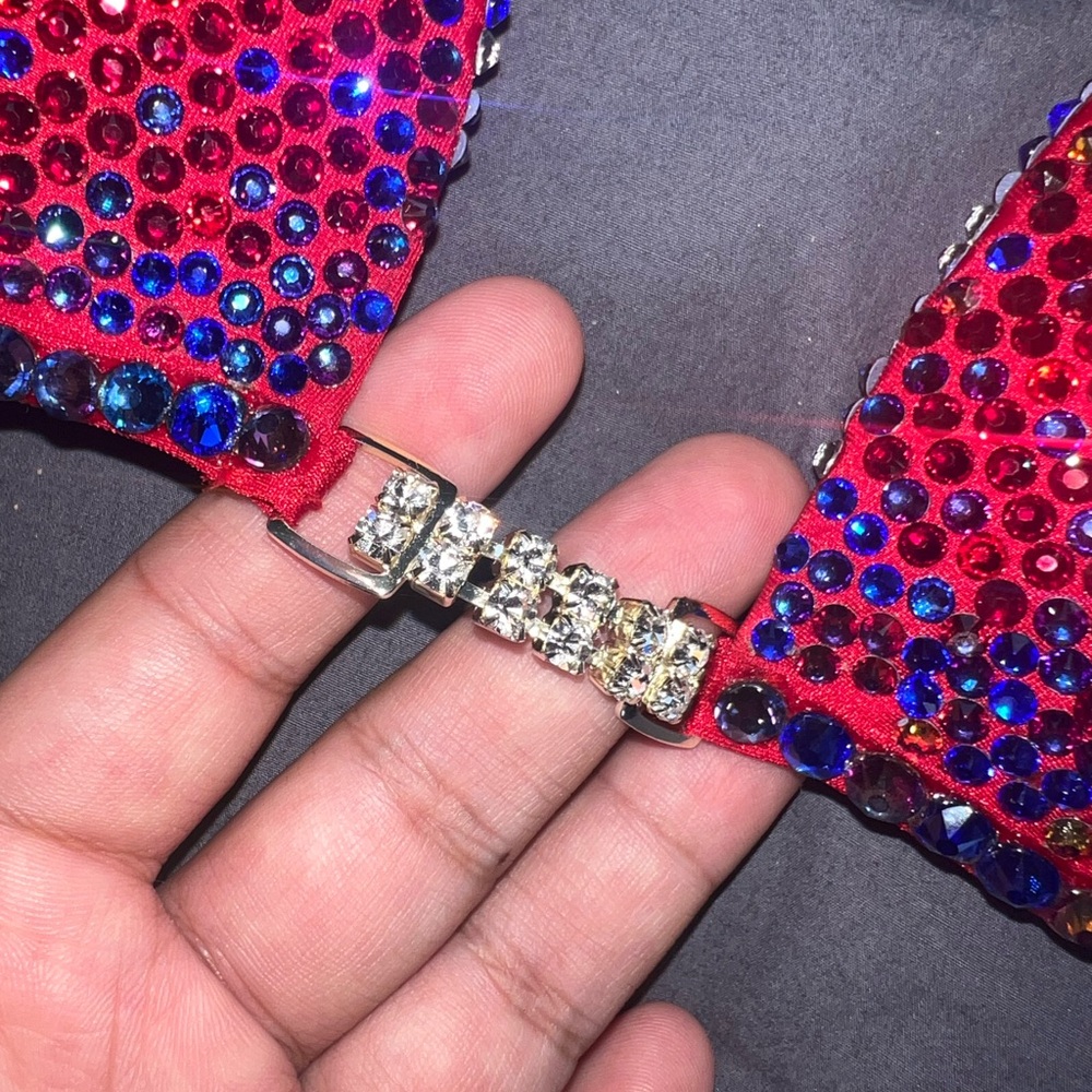 Sequin Bikini Set - Red - image 3